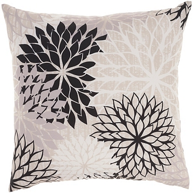 Black Woven Outdoor Accent Pillow