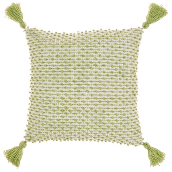 Green tassel outlet pillow