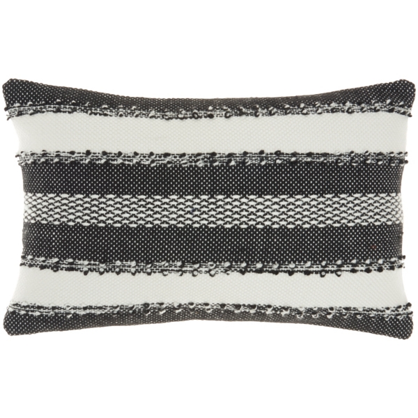 Black and white lumbar outdoor pillow new arrivals