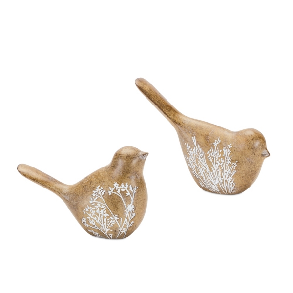 Distressed Bird Figurines Set of 3