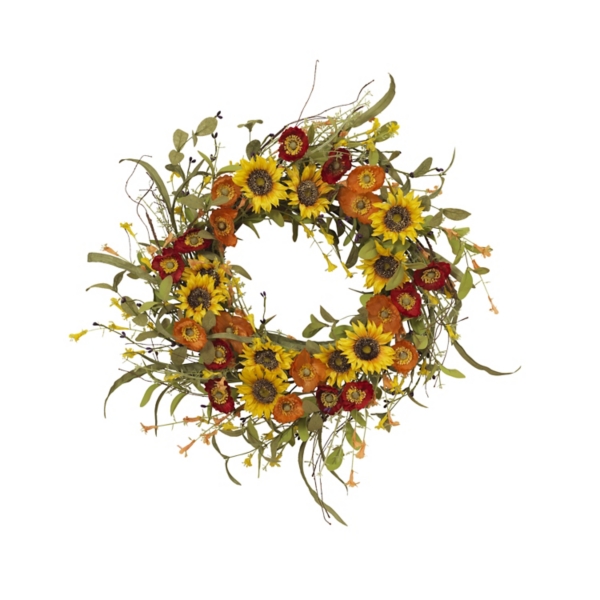 Sunflower Mixed Floral Wreath | Kirklands Home