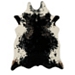 Black and White Faux Cow Hide Area Rug, 5x6