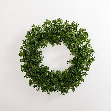 WOVTE 2 Styles 10 Small Wreaths for Indoor - Mini Wreath,Boxwood Wreaths  for Decorating,Greenery wreath for Windows(2 Pack Different Artificial