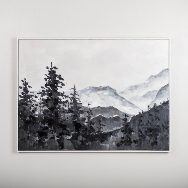 Handpainted Mountain Scene Framed Art | Kirklands Home