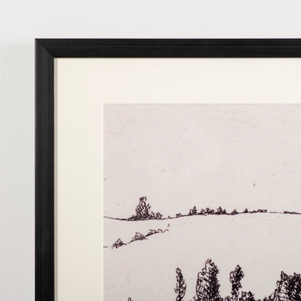 Black and White Landscape Framed Art Print