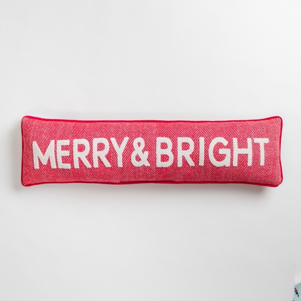 Red Merry and Bright Lumbar Pillow