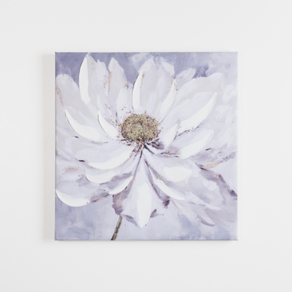 White Blooming Flower Canvas Art Print