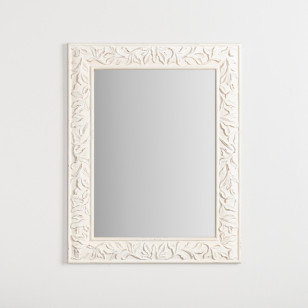 Mckenna Cream Ornate Rectangular Mirror, 22x28 in. Kirklands Home