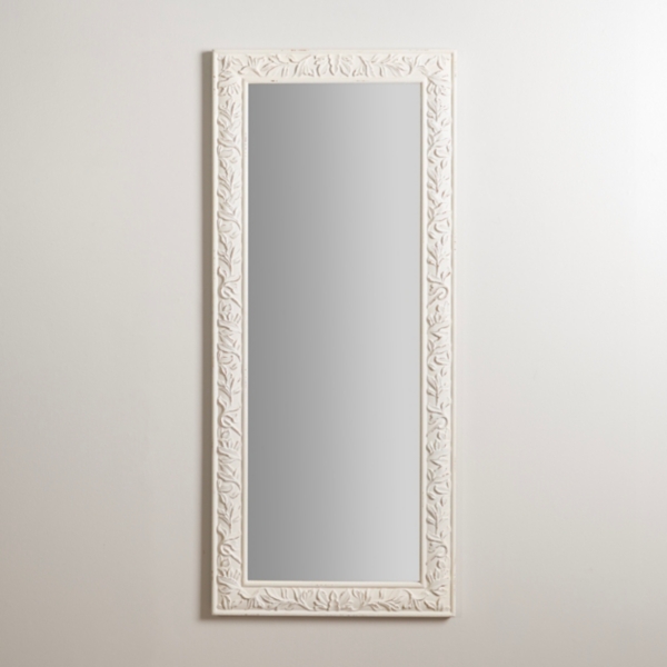 Mckenna Cream Ornate Rectangular Mirror