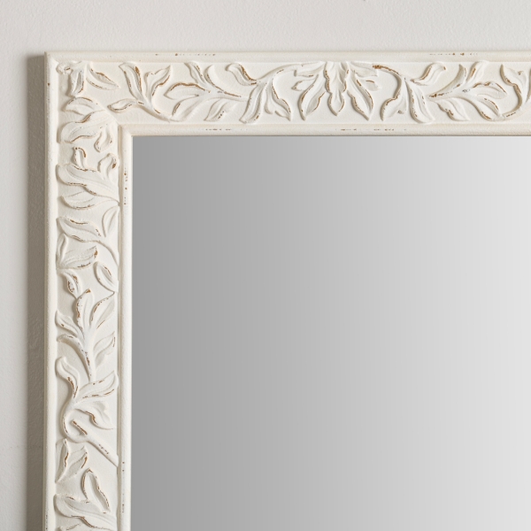 Mckenna Cream Ornate Rectangular Mirror