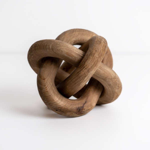 Distressed Brown Wooden Knot | Kirklands Home