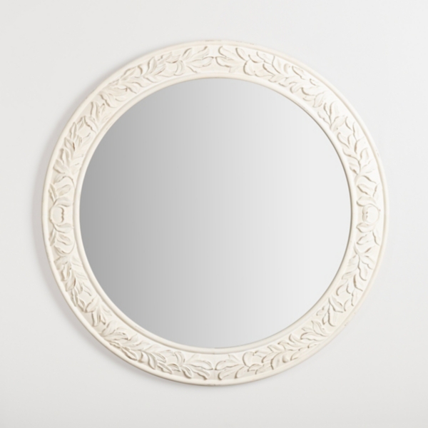 McKenna Cream Ornate Round Wall Mirror Kirklands Home