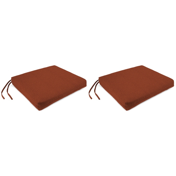 Red French Edge 2-pc. Outdoor Seat Cushion Set