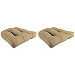 Beige French Edge 2-pc. Outdoor Wicker Cushion Set