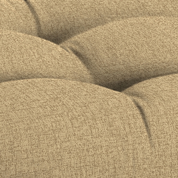 Beige French Edge Outdoor Wicker Settee Cushion