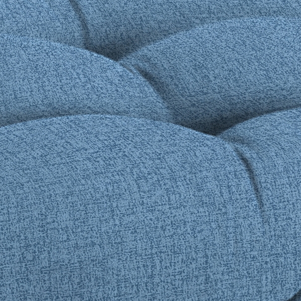 Chambray Blue French Outdoor Wicker Settee Cushion