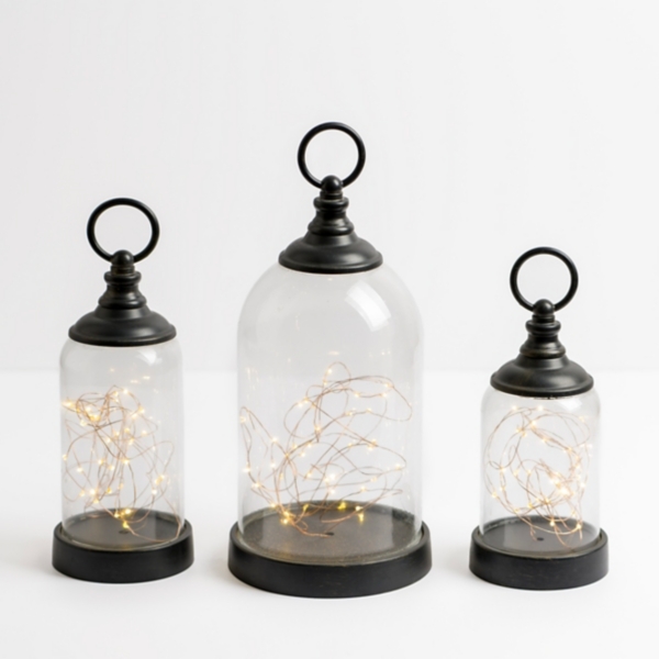 Light Up Glass Cloches, Set of 3 Kirklands Home