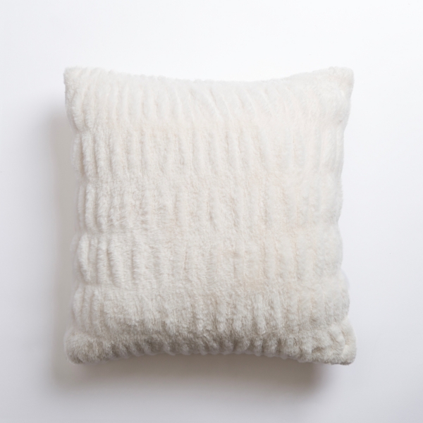 Aeryn Ivory Faux Fur Pillow