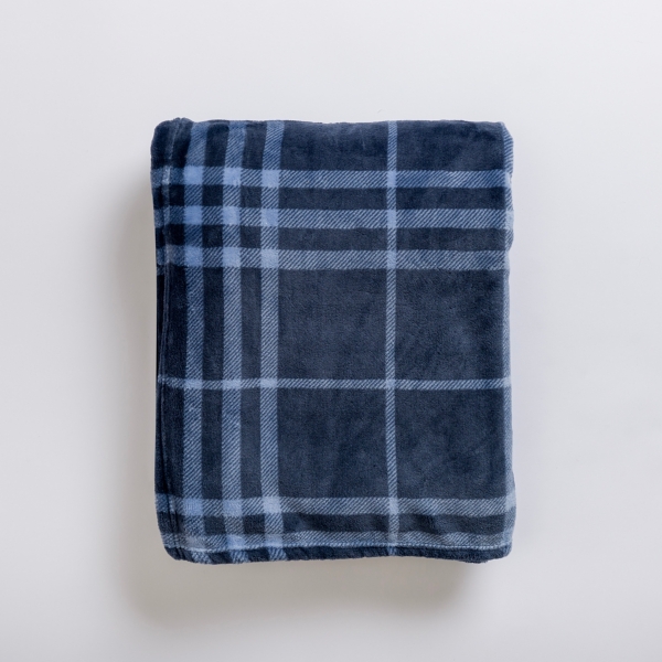Navy Plaid Oversized Throw Kirklands Home