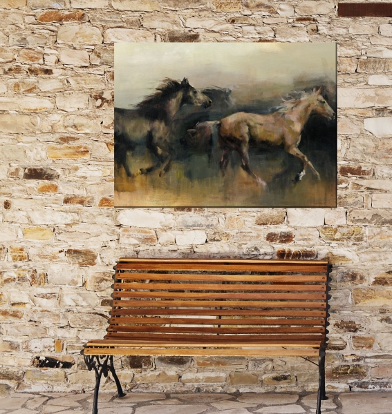 Free Rein Outdoor Canvas Art Print