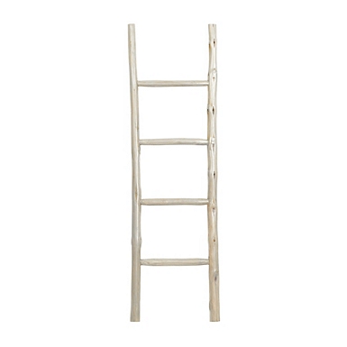 Distressed white blanket discount ladder