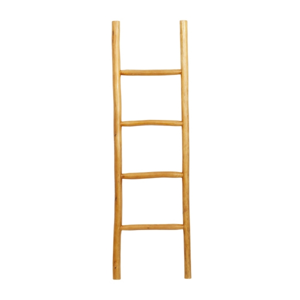 Brown Teak Wood Leaning Ladder Kirklands Home