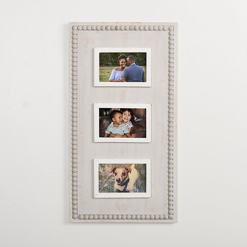 4x6 Barnwood with Cornerblocks Collage Picture Frame - 5 Opening