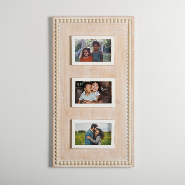 Trio Collage Frame - White, 4x6  Display 3 Photos in 1 Picture Frame