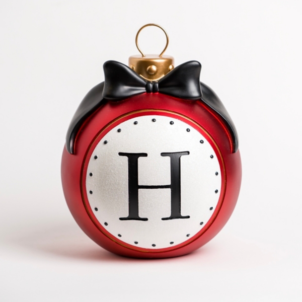 Monogram H Outdoor Christmas Ornament | Kirklands Home