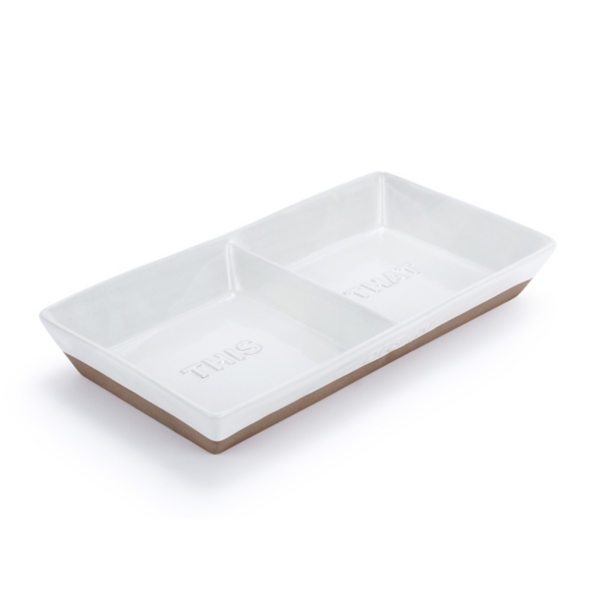 White This and That TwoTone Serving Platter Kirklands Home