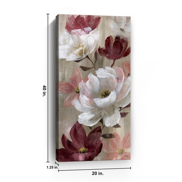 Red Transient Gardens II Canvas Art Print