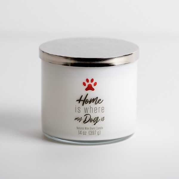 Dog Mahogany Woods Triple Wick Jar Candle