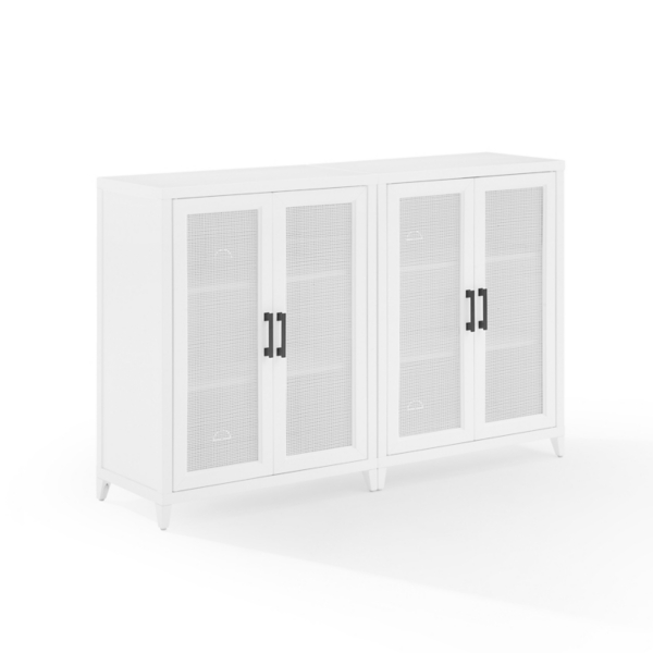 White Rattan 4Doors Wood Kirklands Home