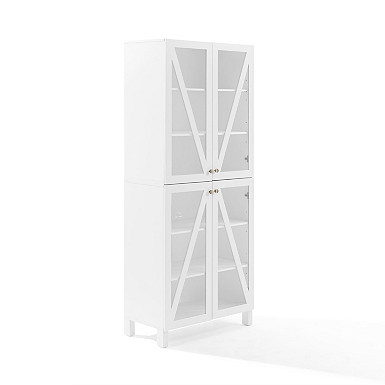 Walker Edison Modern Farmhouse Grooved Sliding Door Tall Storage Cabinet –  Brushed White
