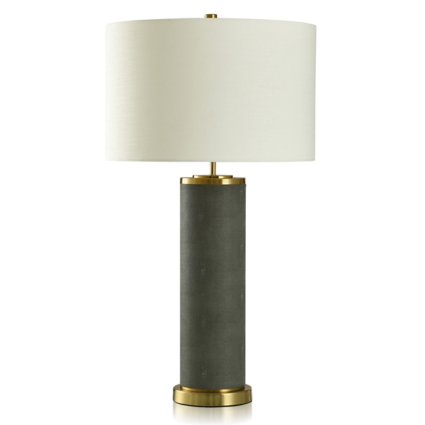 Gray Leather and Gold Table Lamp Kirklands Home