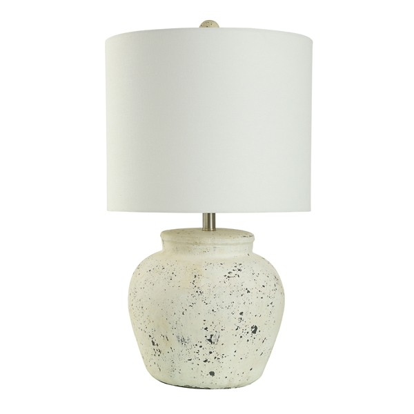 Distressed White Round Table Lamp Kirklands Home