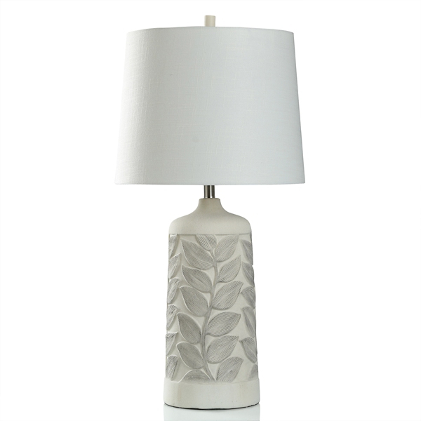 White and Gray Botanical Table Lamp Kirklands Home