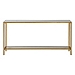 Gold Metal Mirrored Top Slim Console Table