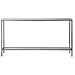 Silver Metal Mirrored Top Slim Console Table