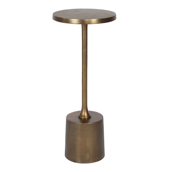 Gold Metal Cylinder Base Cocktail Table | Kirklands Home