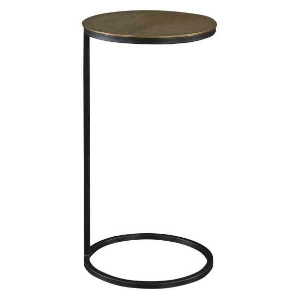 Round Black and Gold Metal CTable Kirklands Home