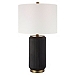 Black Ceramic Ribbed Table Lamp