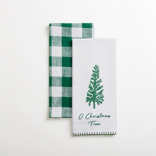 TAG Dish Towels, Oh Christmas Tree - Set of 2 (G17281)