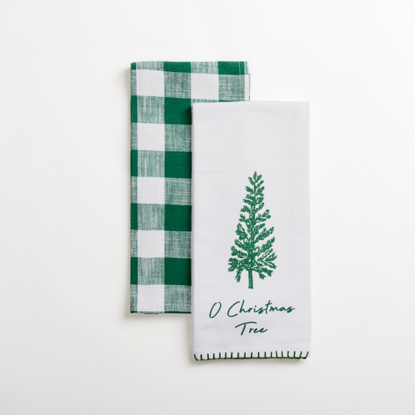 Christmas Trees Kitchen Towels, Set of 2