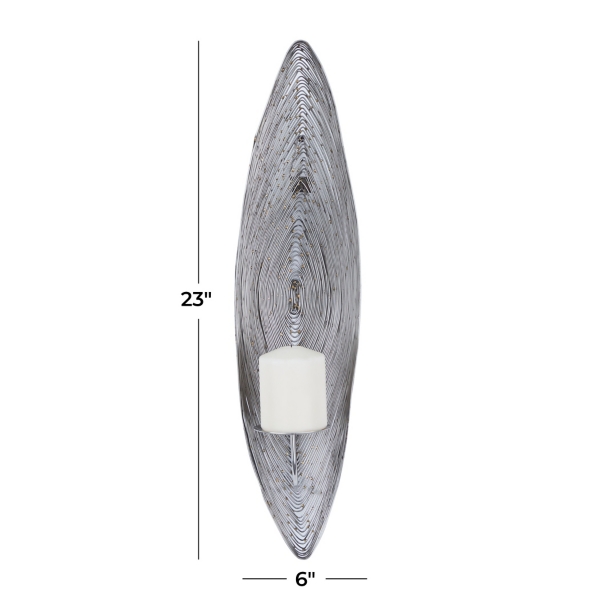 Adrienne Silver Steel Spiral Sconce