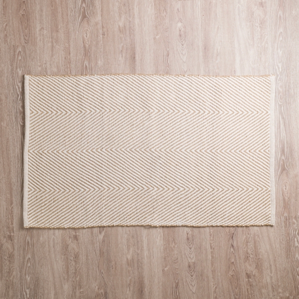 White & Natural Jute Thin Chevron Scatter Rug Kirklands Home