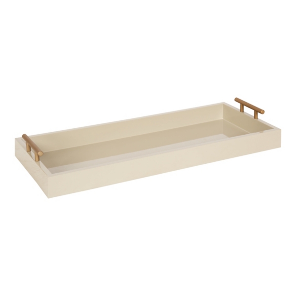 Evelyn Cream Narrow Decorative Tray Kirklands Home