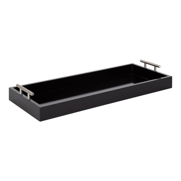 Evelyn Black Narrow Decorative Tray Kirklands Home