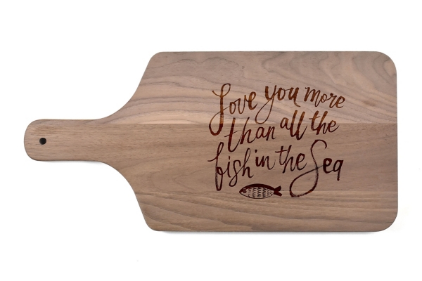 Love You More Walnut Wood Cutting Board Kirklands Home