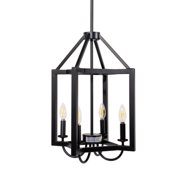 Square Black Metal Lantern Pendant Light Kirklands Home